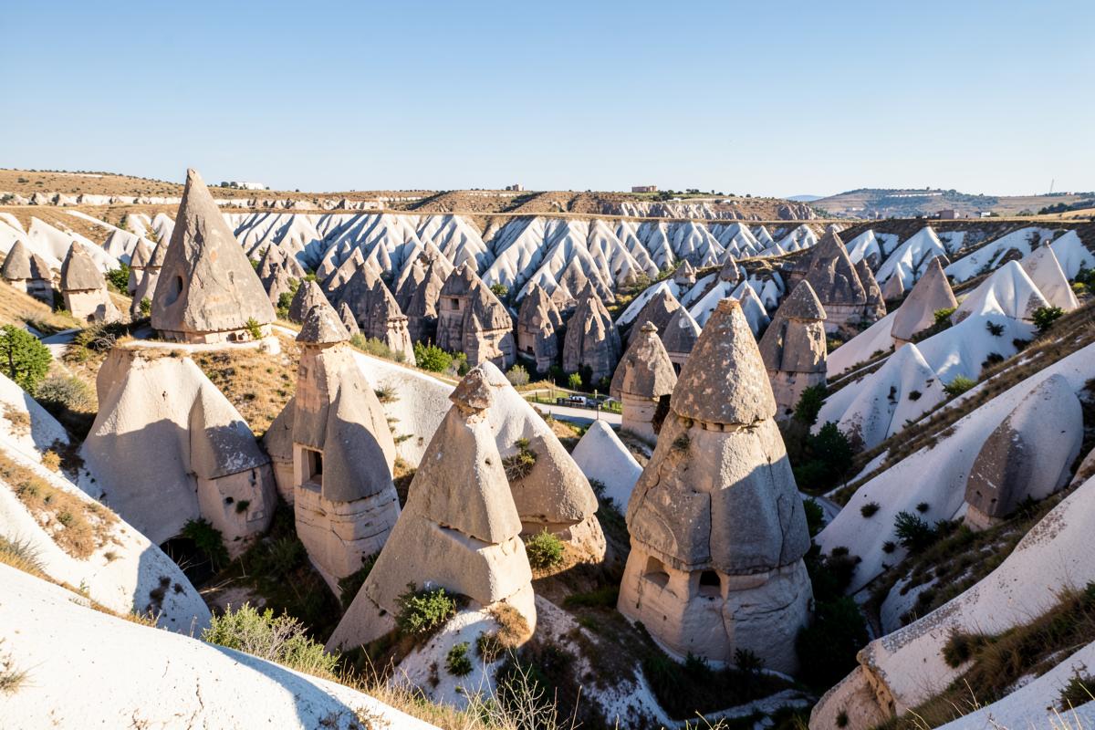 Fairy chimney rock formations in Cappadocia